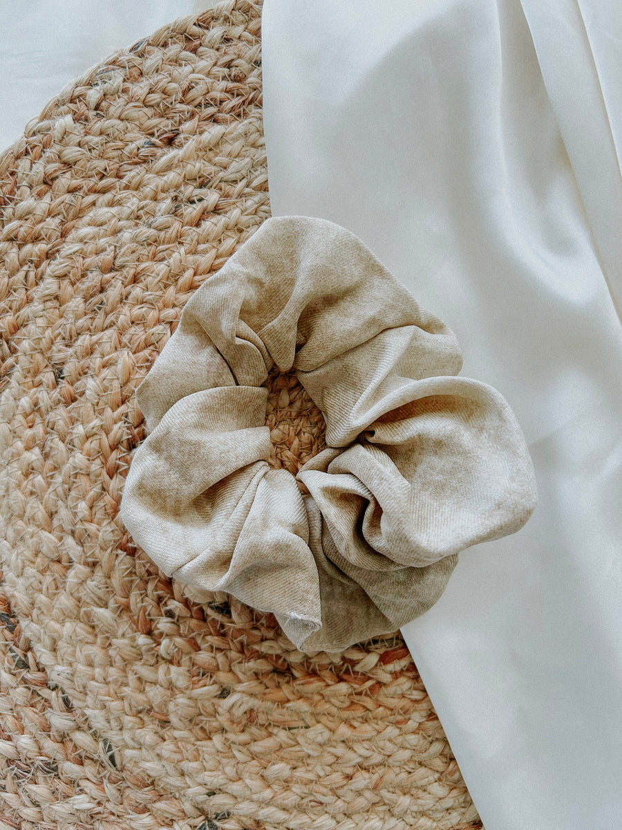 Beige Oversized Scrunchie