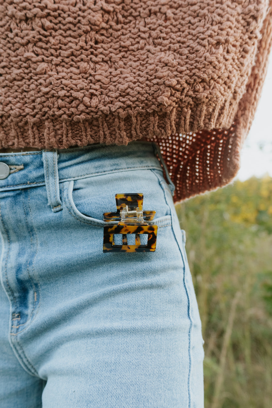 Black & Brown Mini Claw Clip