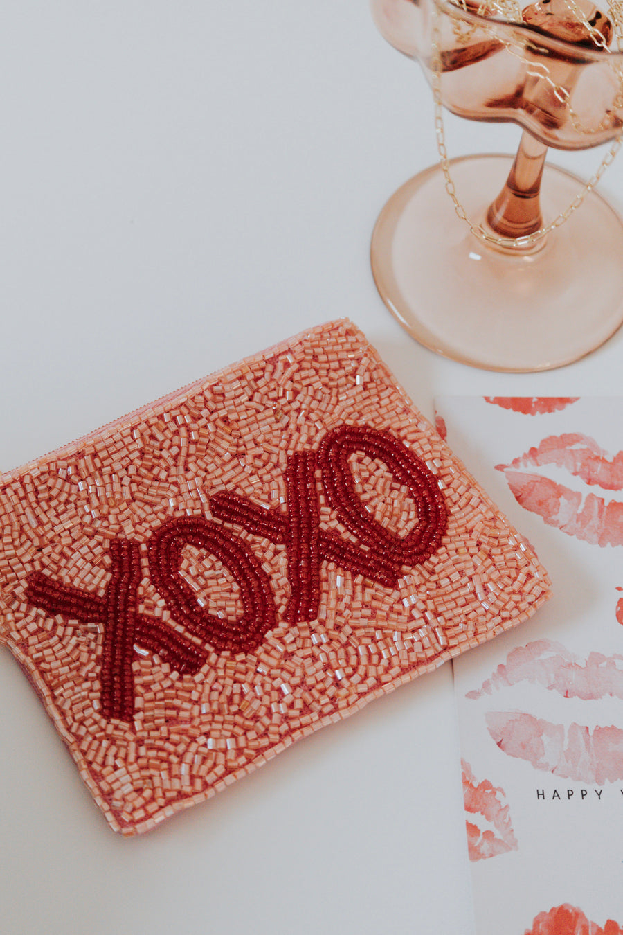 XoXo Beaded Coin Purse