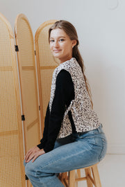 Apricot Leopard Print Knot Side Sleeveless Vest Top