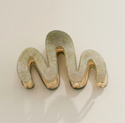 Olive Wavy Matte Claw Clip