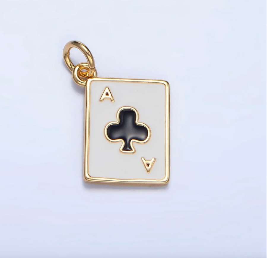 Ace playing card charm