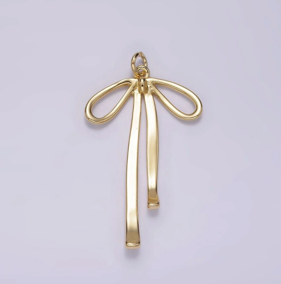 Ribbon bow charm