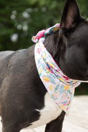 Pink Floral Dog Bandana