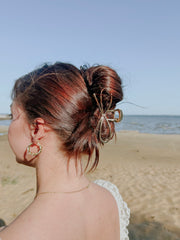 Gold Bow Jumbo Claw Clip