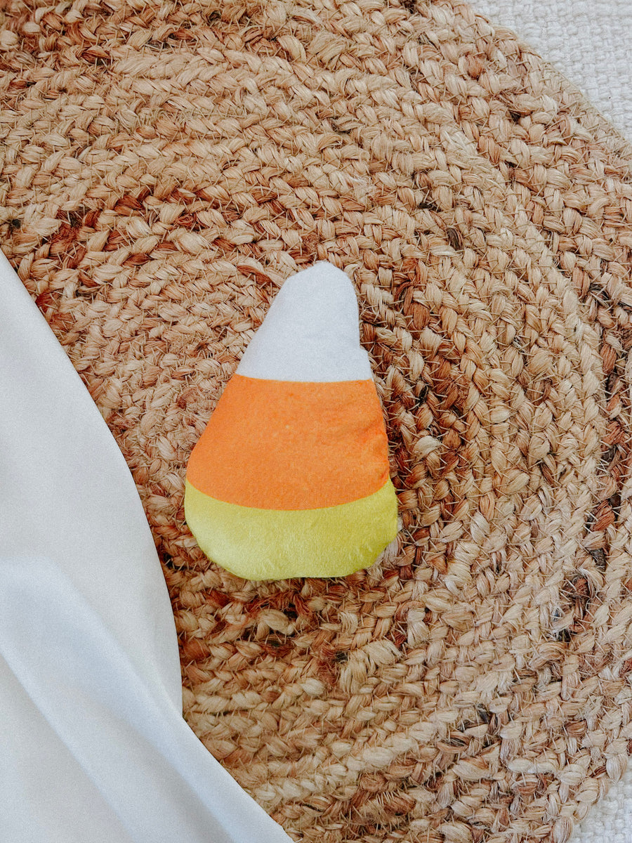 Candy Corn Plush Dog Toy
