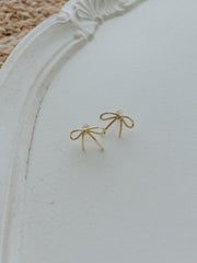 Bow Earring (Silver & Gold)