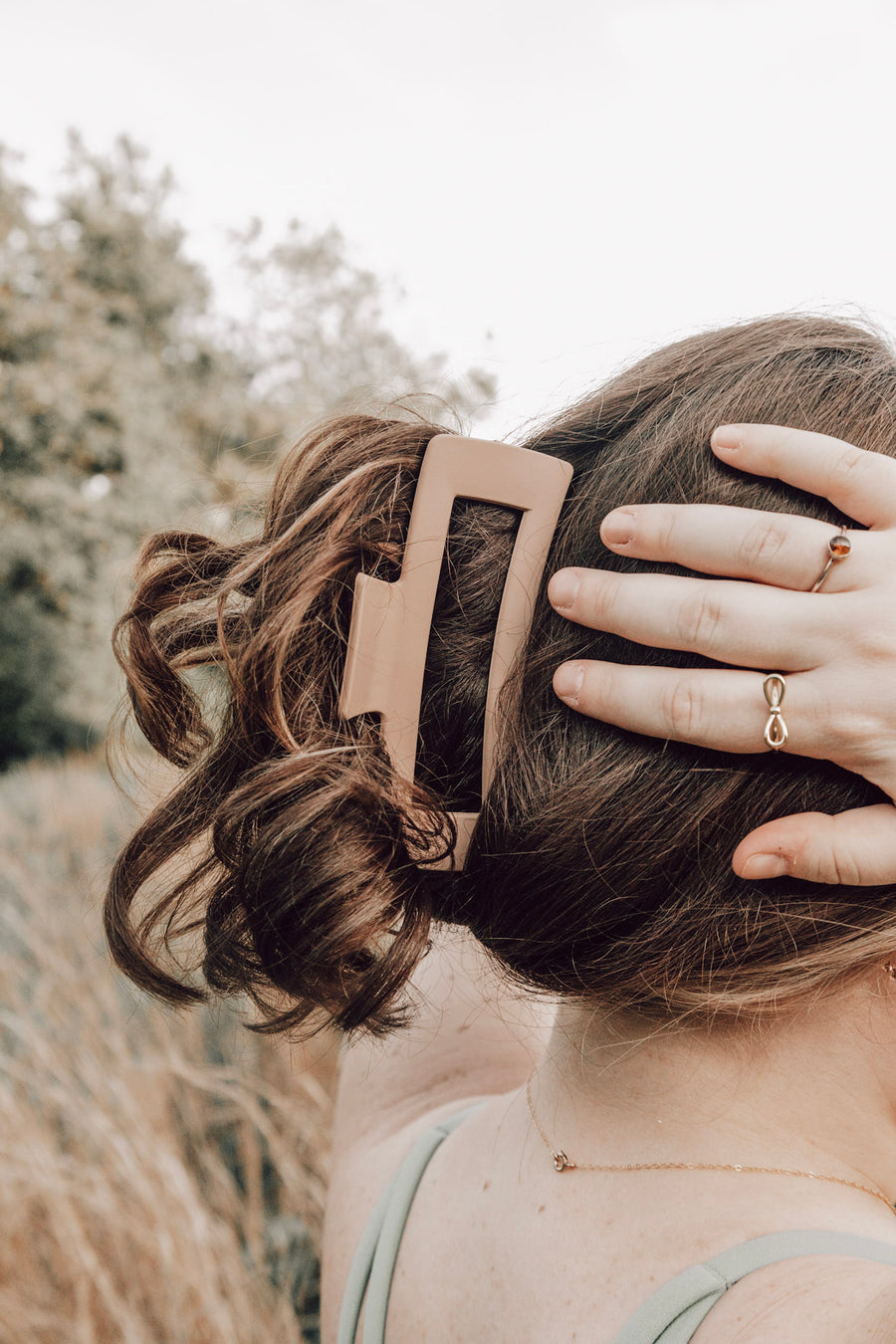 Matte Tan Jumbo Claw Clip